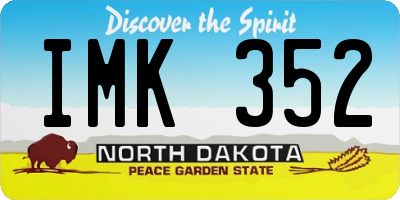 ND license plate IMK352