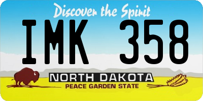 ND license plate IMK358