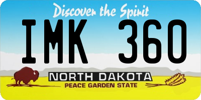 ND license plate IMK360