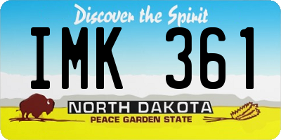 ND license plate IMK361