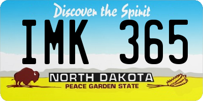 ND license plate IMK365