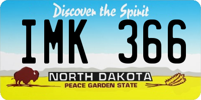 ND license plate IMK366