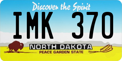 ND license plate IMK370