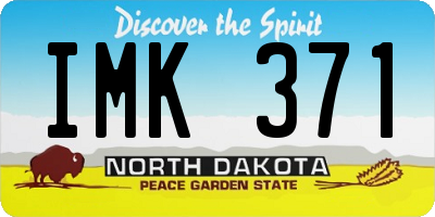 ND license plate IMK371