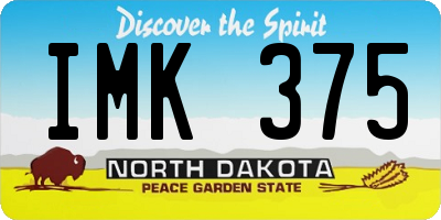 ND license plate IMK375