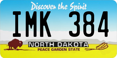 ND license plate IMK384