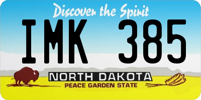 ND license plate IMK385