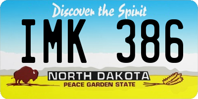 ND license plate IMK386