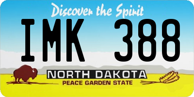 ND license plate IMK388