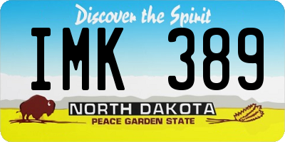ND license plate IMK389