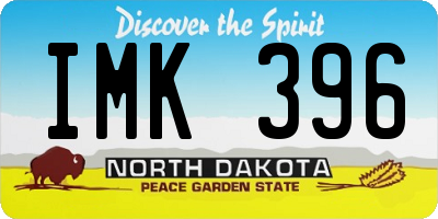 ND license plate IMK396