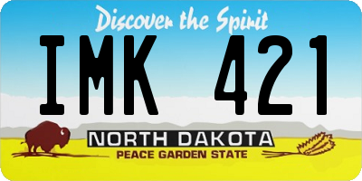 ND license plate IMK421