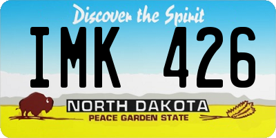 ND license plate IMK426