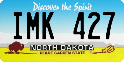 ND license plate IMK427