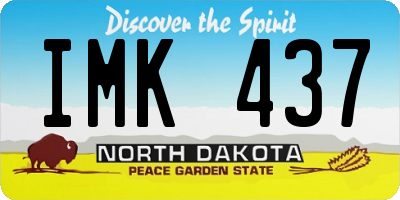 ND license plate IMK437