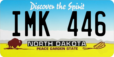 ND license plate IMK446