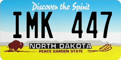 ND license plate IMK447