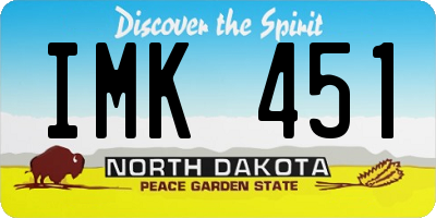 ND license plate IMK451