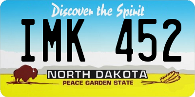 ND license plate IMK452