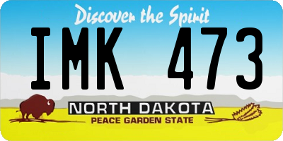 ND license plate IMK473