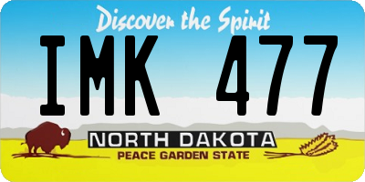ND license plate IMK477