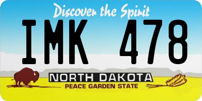 ND license plate IMK478