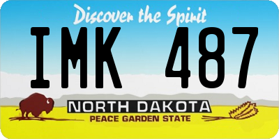 ND license plate IMK487