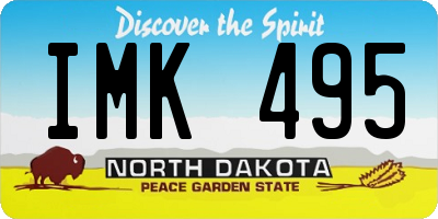 ND license plate IMK495