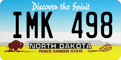 ND license plate IMK498