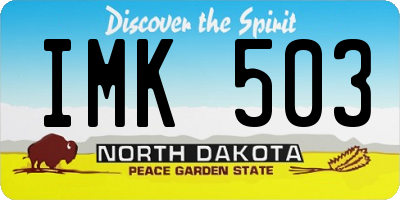 ND license plate IMK503