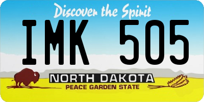 ND license plate IMK505