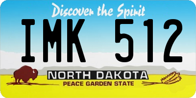 ND license plate IMK512