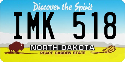 ND license plate IMK518