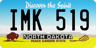 ND license plate IMK519