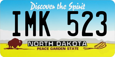ND license plate IMK523