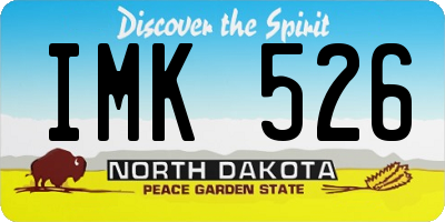 ND license plate IMK526