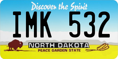 ND license plate IMK532