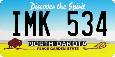 ND license plate IMK534
