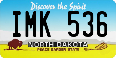 ND license plate IMK536