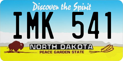 ND license plate IMK541