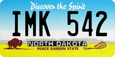 ND license plate IMK542