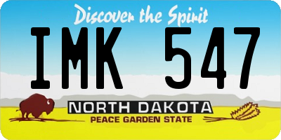 ND license plate IMK547