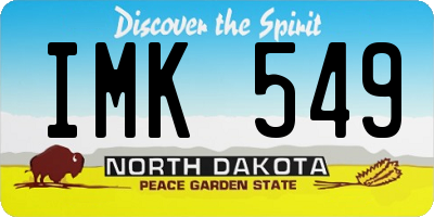 ND license plate IMK549
