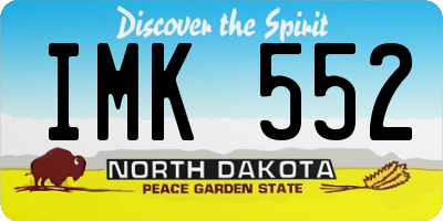 ND license plate IMK552