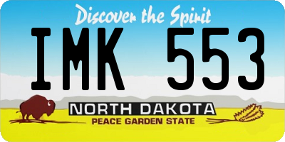 ND license plate IMK553