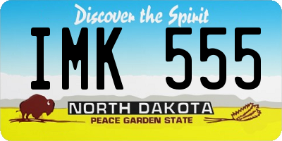 ND license plate IMK555
