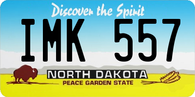 ND license plate IMK557
