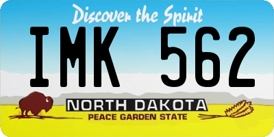 ND license plate IMK562