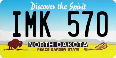 ND license plate IMK570