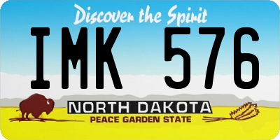 ND license plate IMK576